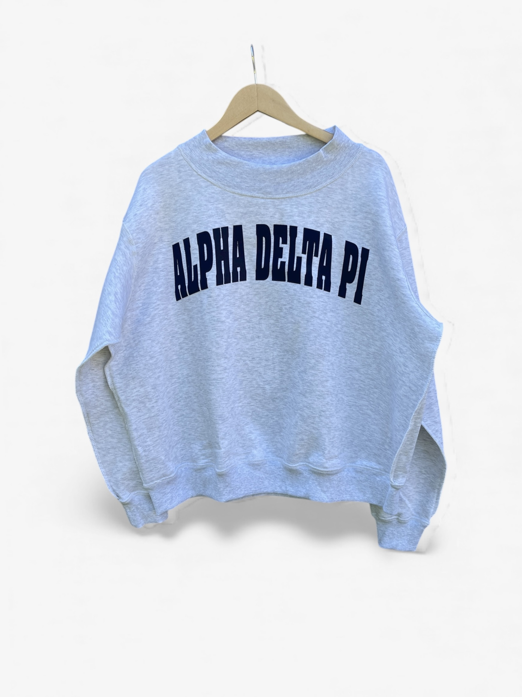 ADPi Market Grey Mock Neck Sweatshirt