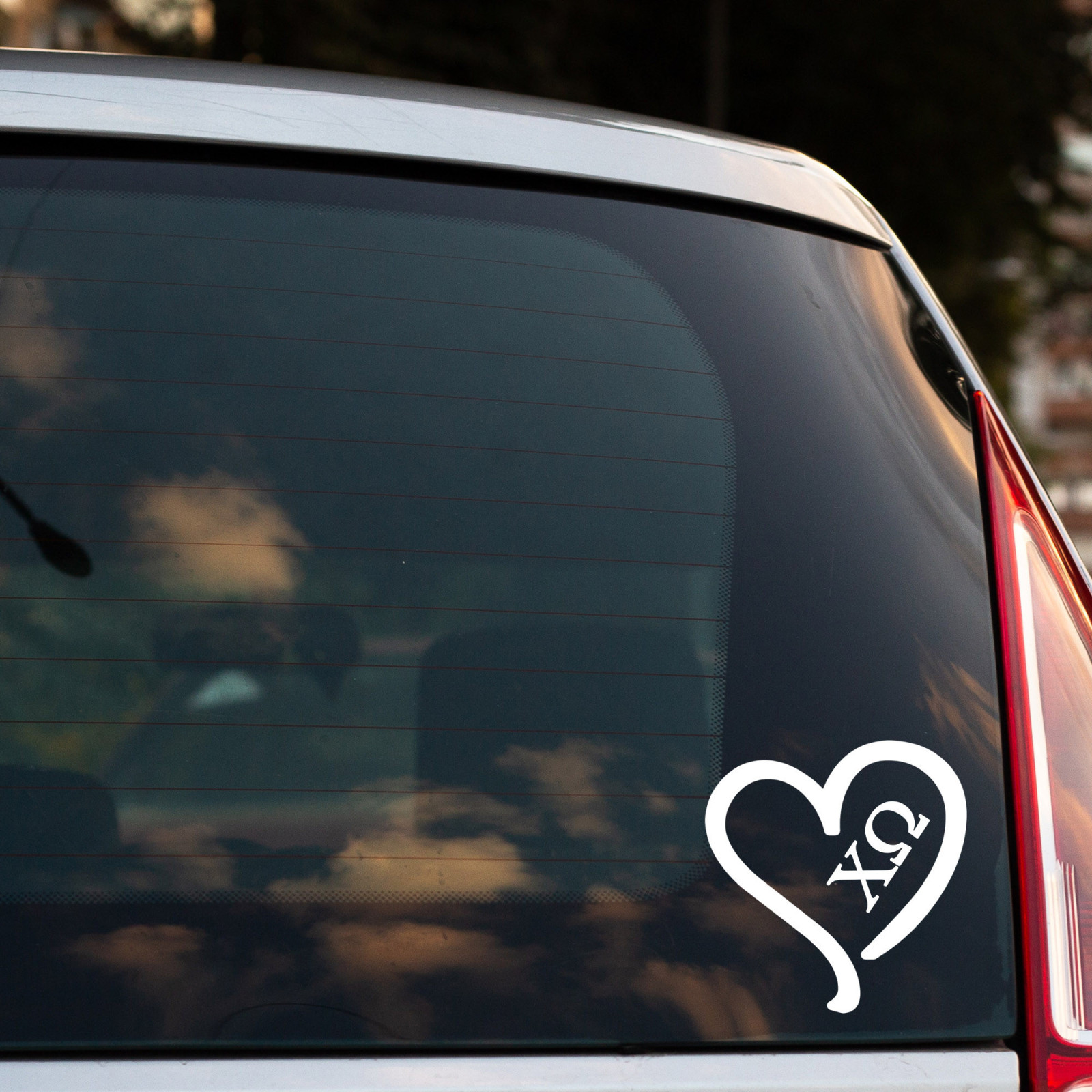 Chi O Creations Open Heart Sticker--Select Sz 4, 5, 6, 7, or 8