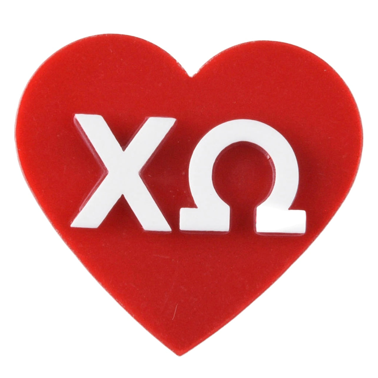 Chi O Creations Acrylic Heart Pin