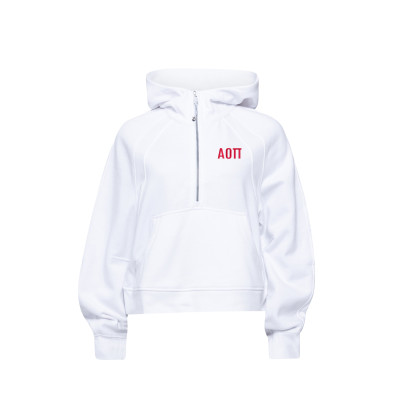 Shop AOII lululemon Scuba Oversized Half-Zip Hoodie - White