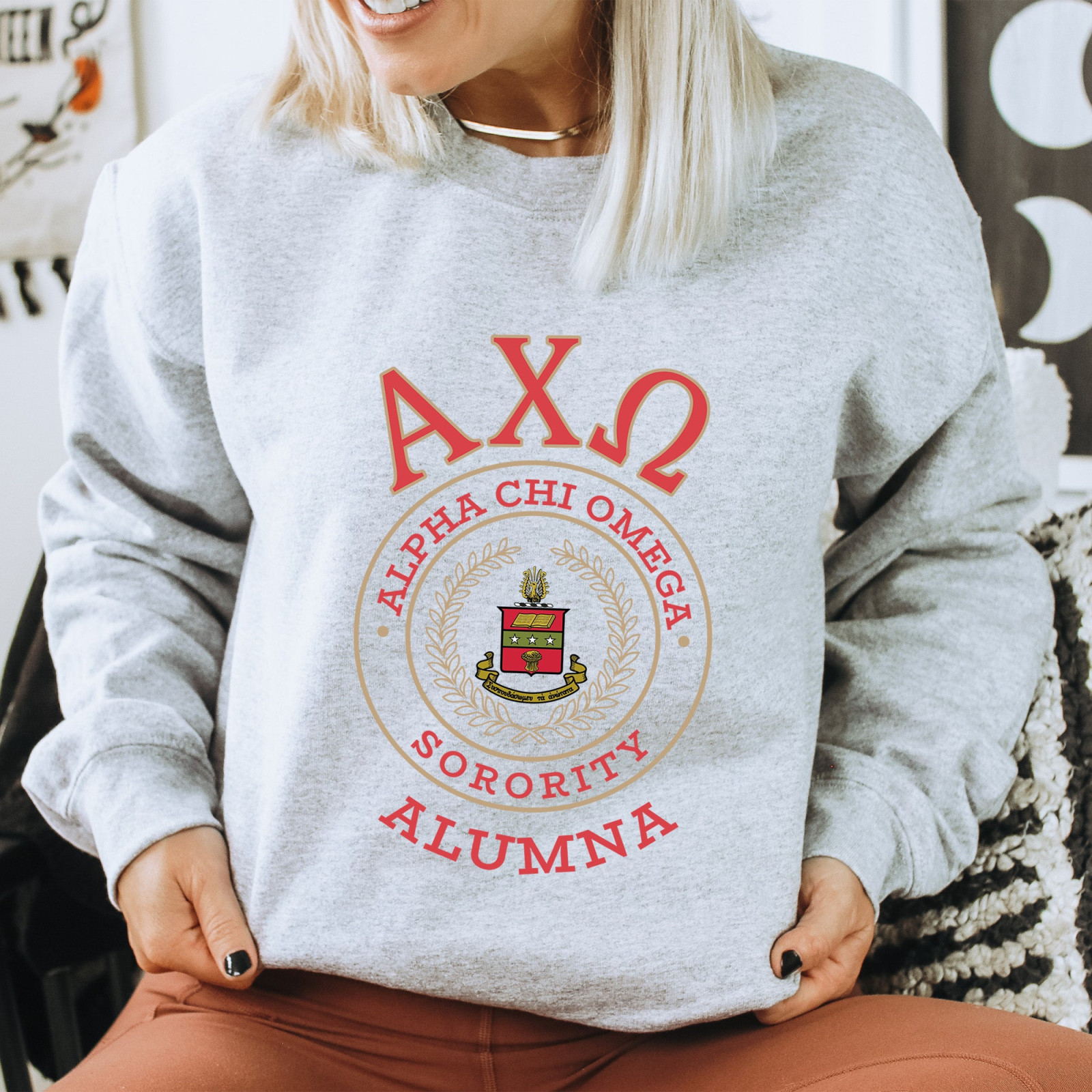 Shop Alpha Chi Alumna Vintage Sorority Sweatshirt _ 31009g